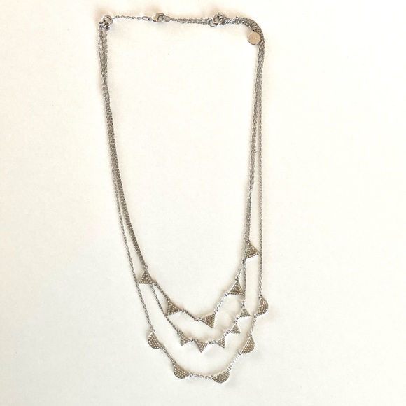 Stella & Dot Pavé Chevron Necklace - Silver - Picture 2 of 11